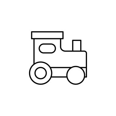 Noel, lokomotif anahat simgesi. Yeni yıl şekil unsuru. Premium Kalite grafik tasarım simgesi. Web siteleri, web tasarım, beyaz arka plan üzerinde hareket eden app için işaret ve sembolleri anahat simgesini