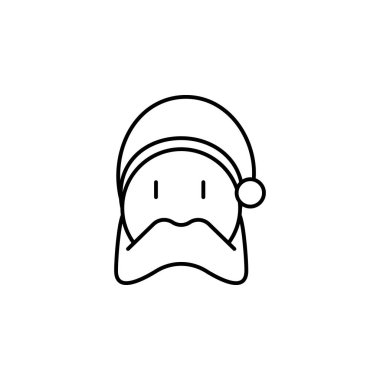 Noel, Santa anahat simgesi. Yeni yıl şekil unsuru. Premium Kalite grafik tasarım anahat simgesi. Web siteleri, web tasarım, beyaz arka plan üzerinde hareket eden app için işaret ve sembolleri anahat simgesini