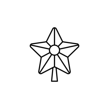 Noel, yıldız anahat simgesi. Yeni yıl şekil unsuru. Premium Kalite grafik tasarım anahat simgesi. Web siteleri, web tasarım, beyaz arka plan üzerinde hareket eden app için işaret ve sembolleri anahat simgesini