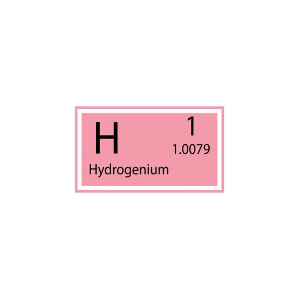 Periodic Table Element Hydrogenium Icon Element Chemical Sign Icon Premium — Stock Vector