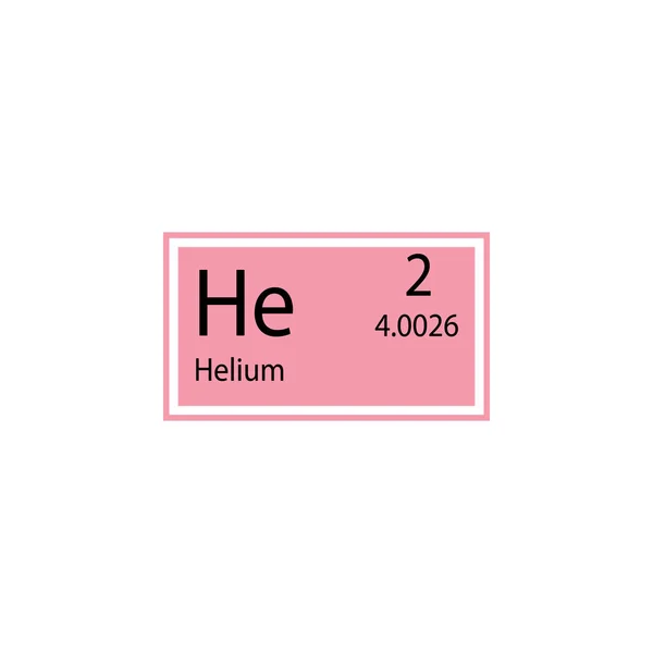 Periodic Table Elementu Helu Ikona Element Ikona Znak Chemicznych Premium — Wektor stockowy