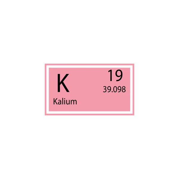 Periodiska Systemet Elementikon Kalium Element Med Kemiska Tecken Ikonen Premium — Stock vektor