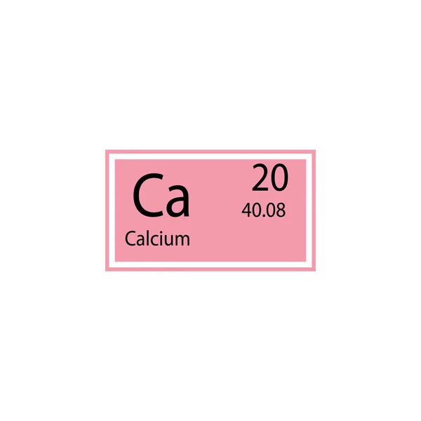Periodic Table Pictogram Van Het Element Calcium Element Van Chemische — Stockvector