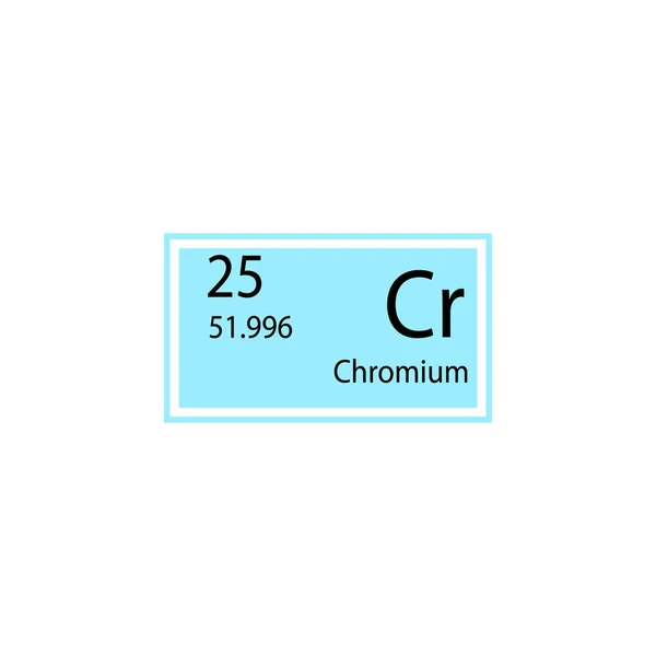 Periodic Table Elementu Chrom Ikona Element Ikona Znak Chemicznych Premium — Wektor stockowy