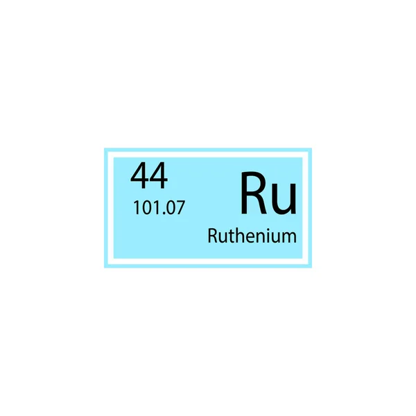 Periodic Table Elementu Ruten Ikona Element Ikona Znak Chemicznych Premium — Wektor stockowy
