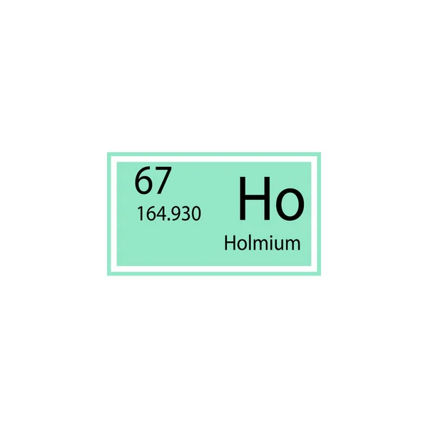 Periodic Table Elementu Holmium Ikona Element Ikona Znak Chemicznych Premium — Wektor stockowy