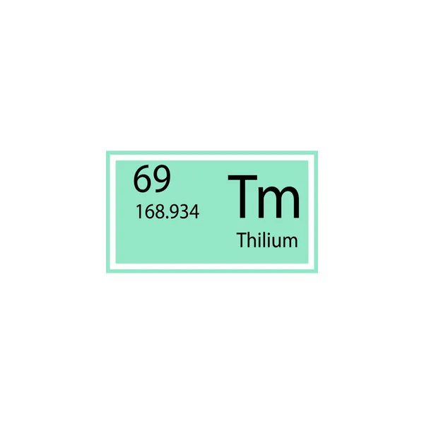 Periodic Table Elementu Thilium Ikona Element Ikona Znak Chemicznych Premium — Wektor stockowy