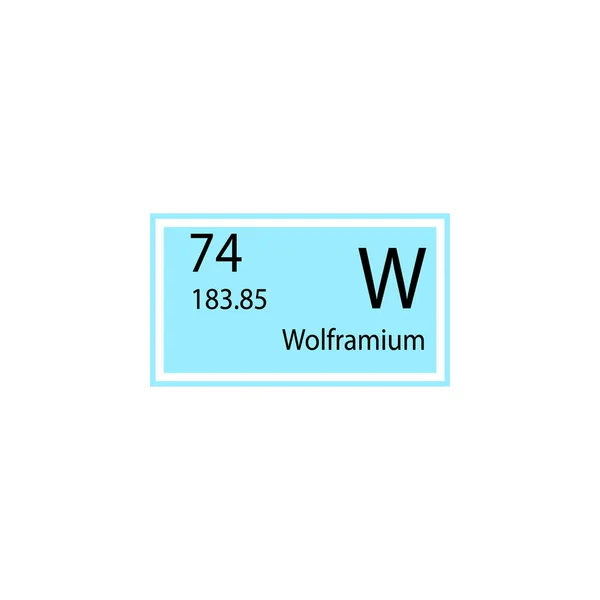 Elemento Tabla Periódica Wolframium Icono Elemento Del Icono Signo Químico — Archivo Imágenes Vectoriales