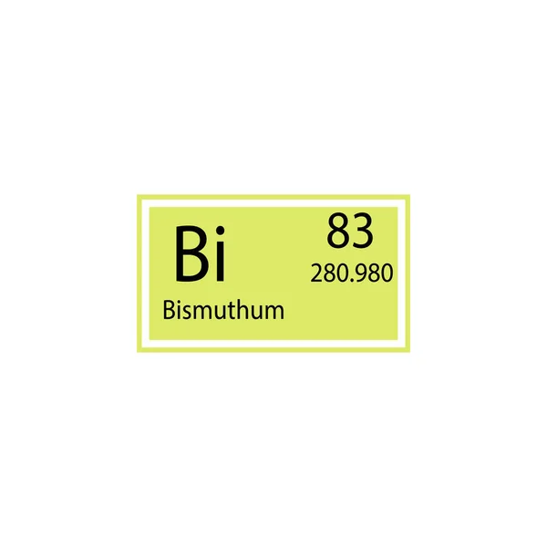 Icona Periodica Dell Elemento Tavola Bismuthum Elemento Icona Segno Chimico — Vettoriale Stock