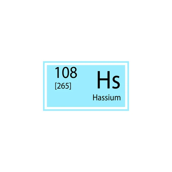 周期的なテーブルの要素ハッシウム アイコン 化学記号のアイコンの要素 プレミアム品質のグラフィック デザインのアイコン Web サイト Web デザイン 白い背景の上のモバイル — ストックベクタ