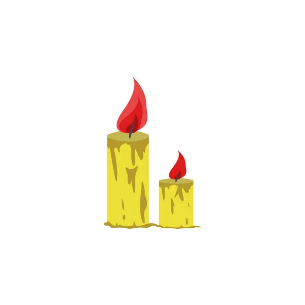 Kerzen Farbiges Symbol Element Von Weihnachten Und Neujahr Illustration Premium — Stockvektor