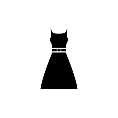 Beyaz arka plan üzerinde elbise simgesi