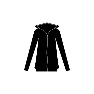Beyaz arka plan üzerinde hoodie simgesi