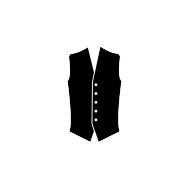Erkek yelek simgesi beyaz arka plan üzerinde