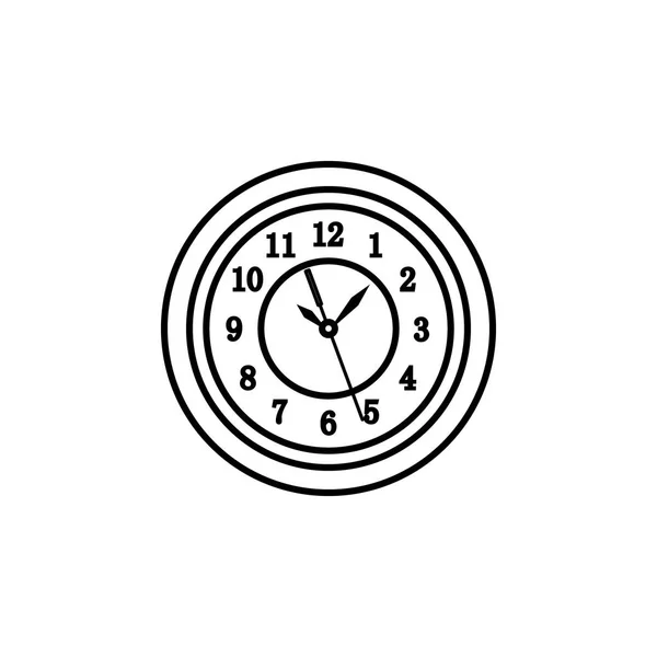 Horloge Murale Ronde Icône Ligne Icône Horloge Design Graphique Qualité — Image vectorielle