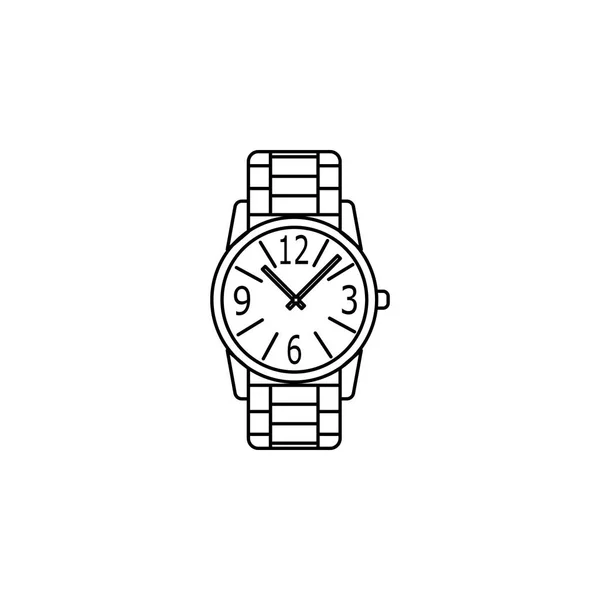 Wristwatch Iron Strap Line Icon Clock Icon Premium Quality Graphic — Stock Vector