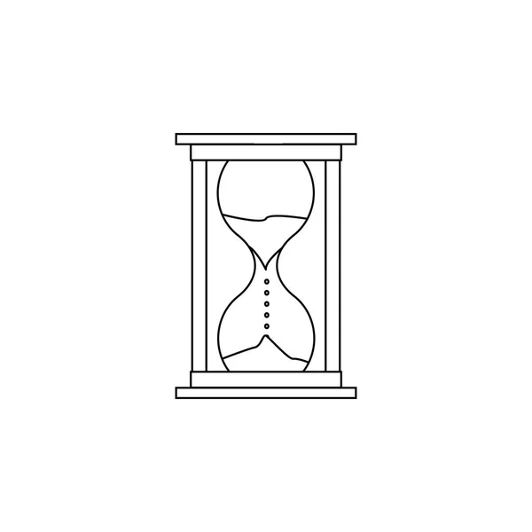 Εικονίδιο Κλεψύδρας Γραμμή Εικονίδιο Ρολογιού Πριμοδότηση Ποιότητας Γραφιστικής Σημάδια Σύμβολα — Διανυσματικό Αρχείο