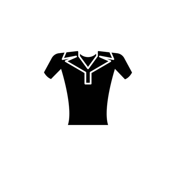 Vrouw Bovenste Shirt Pictogram Witte Achtergrond — Stockvector