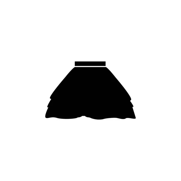 Skater Skirt Icon White Background — Stock Vector