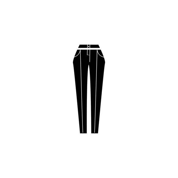 妇女经典长裤图标在白色背景 — 图库矢量图片