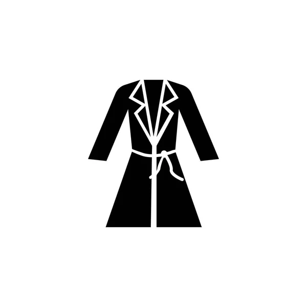 Woman Coat Icon White Background — Stock Vector