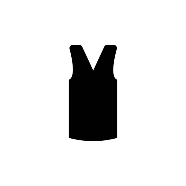 Gilet Tricoté Femme Icône Vêtements Sur Fond Blanc — Image vectorielle