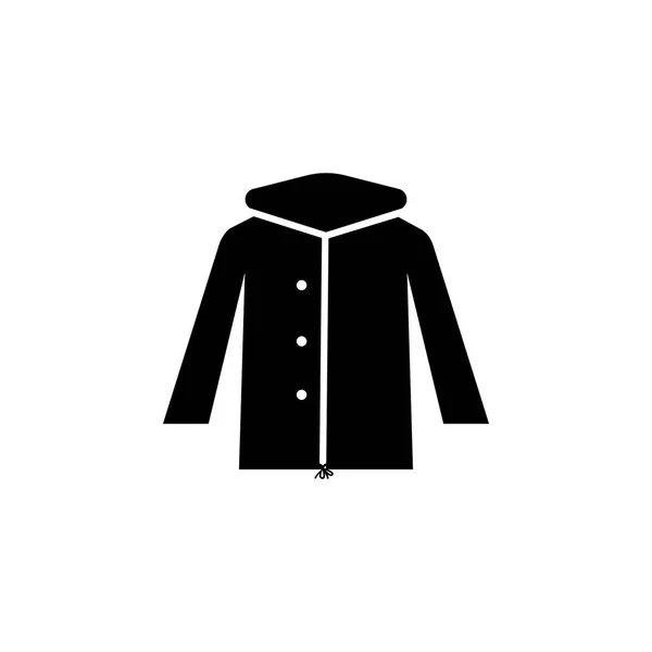 Winterparka Jacke Symbol Auf Weißem Hintergrund — Stockvektor