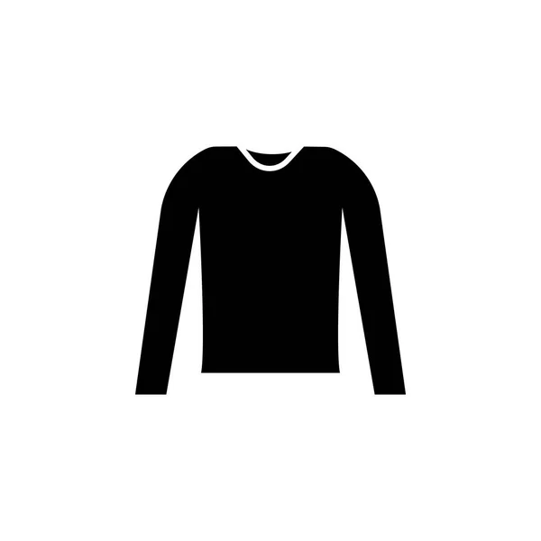 Long Sleeve Shirt Icon White Background — Stock Vector