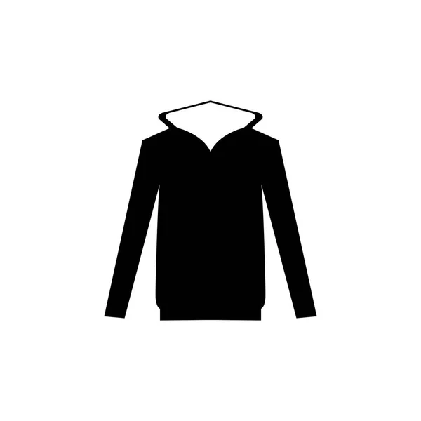 白い背景の上のフード付きセーター アイコン — ストックベクタ
