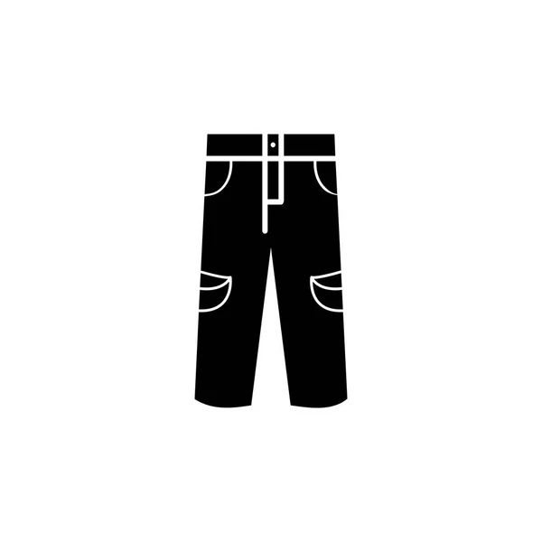 Men Jeans Pants Icon White Background — Stock Vector
