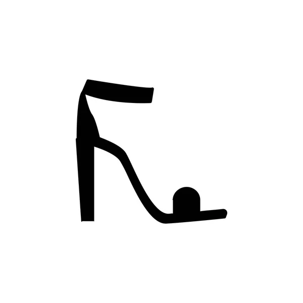 High Heeled Sandal Icon White Background — Stock Vector