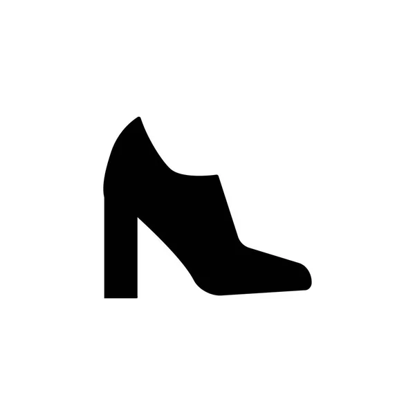 Ikon Sepatu Bot Tumit Pada Latar Belakang Putih - Stok Vektor