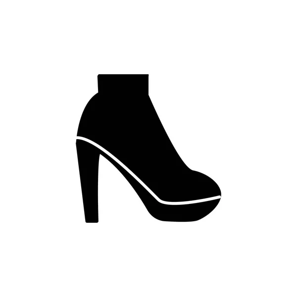鞋跟袜子靴 袜子靴图标上的白色背景 — 图库矢量图片
