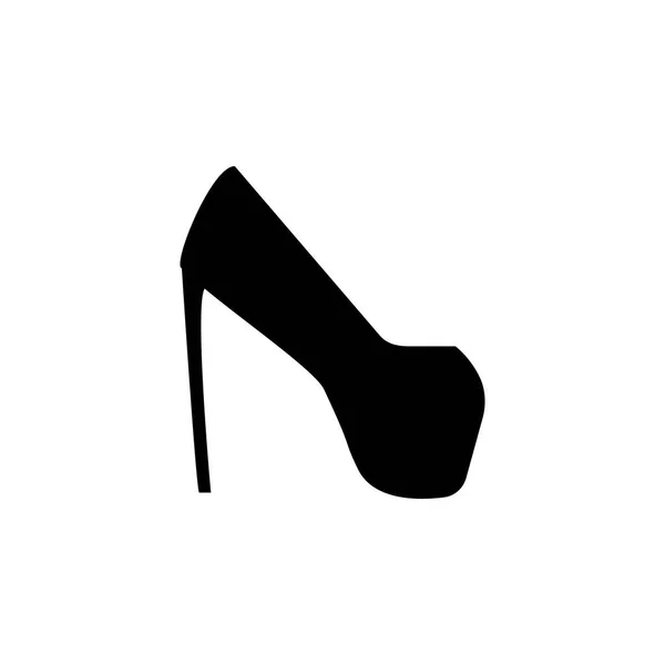 白い背景の上のプラットフォームの靴アイコン — ストックベクタ