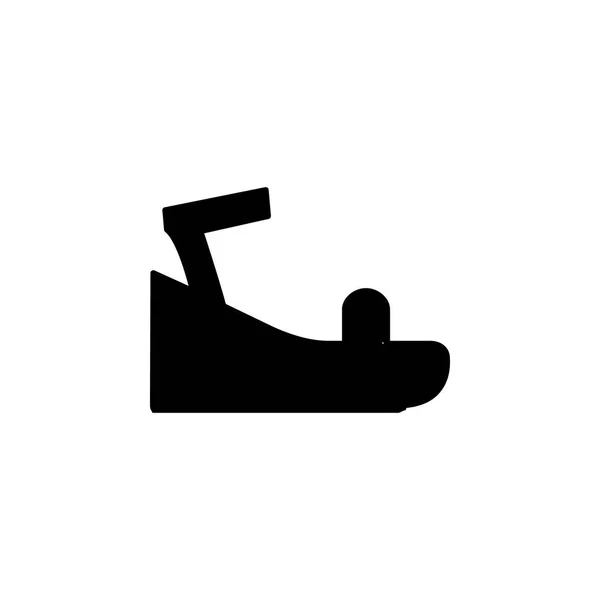 Women Platform Sandal Icon White Background — Stock Vector