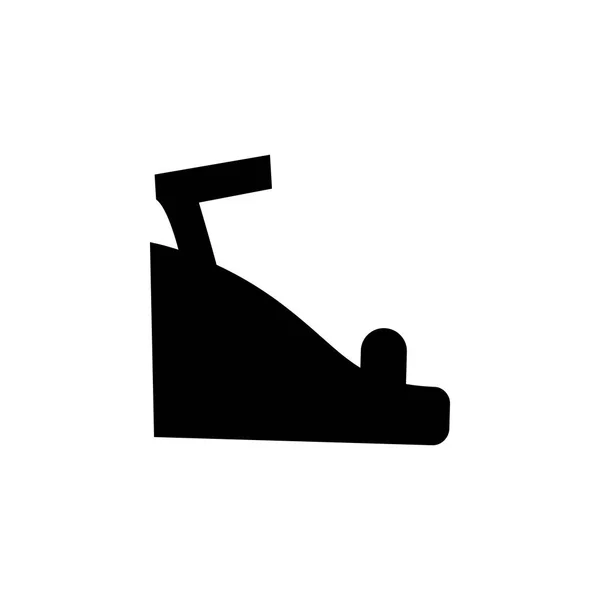 Ikon Sepatu Hak Tinggi Pada Latar Belakang Putih - Stok Vektor