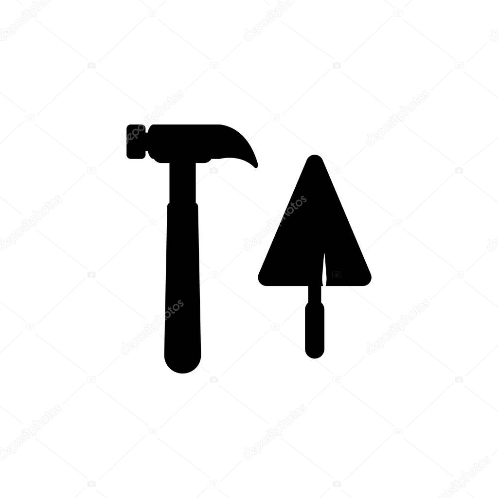 spatula hammer icon. Elements of constraction icon. Premium quality graphic design. Signs and symbols collection icon for websites, web design, mobile app on white background