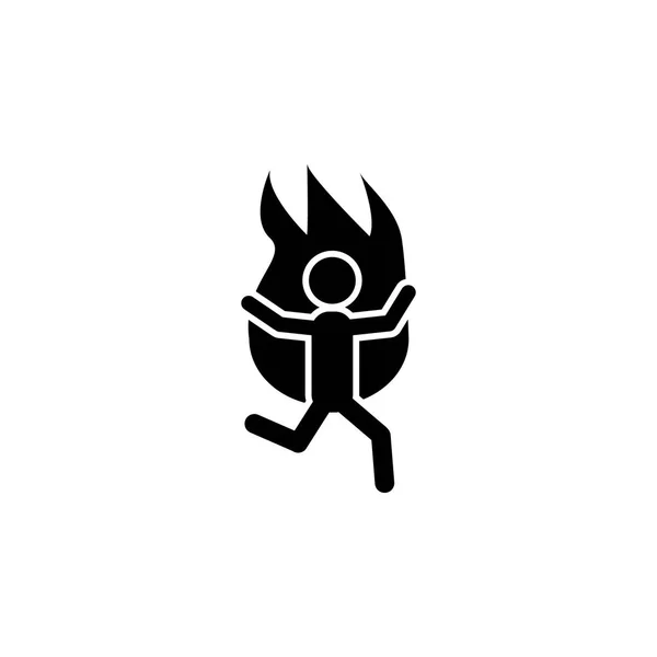 Icône Running Man Virée Sur Fond Blanc — Image vectorielle