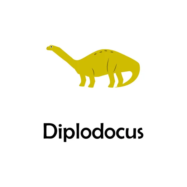 Diplodocus Illustratie Element Van Reizen Pictogram Voor Mobiele Concept Web — Stockvector