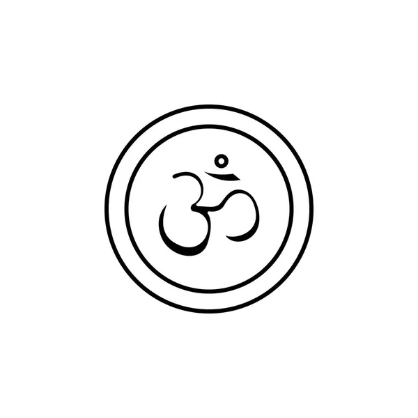 兰戈利 迪瓦里贴纸图标上的白色背景 Diwali 印度教节日元素为图表和网页设计在白色背景在白色背景 — 图库矢量图片