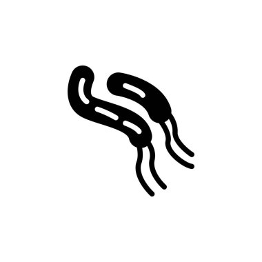 Bakteri simgesi. Virüs simgesi elementi. Kaliteli grafik tasarım simgesi. Beyaz arkaplanda web siteleri, web tasarımı, mobil uygulama için işaretler ve semboller koleksiyonu simgesi