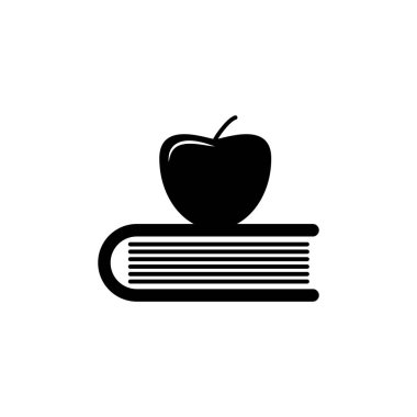Apple kitap, bilgi simgesi. Mezuniyet simge vektör. Eğitim, akademik derece. Premium Kalite grafik tasarım. İşaretler, anahat koleksiyonu, Web siteleri, web tasarım, beyaz arka plan üzerinde hareket eden app için basit simge simgeler.