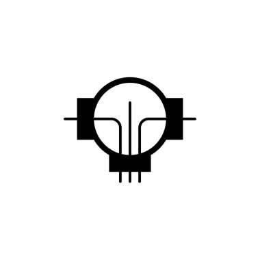 Beyaz arka plan jeneratör simgesi. İşaret ve sembolleri kullanılan web, logo, mobil uygulaması, kullanıcı arabirimi, Ux için