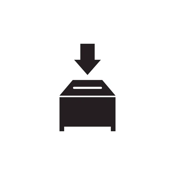 Ballot Box Icon Election Element Icon Premium Quality Graphic Design — Stock Vector