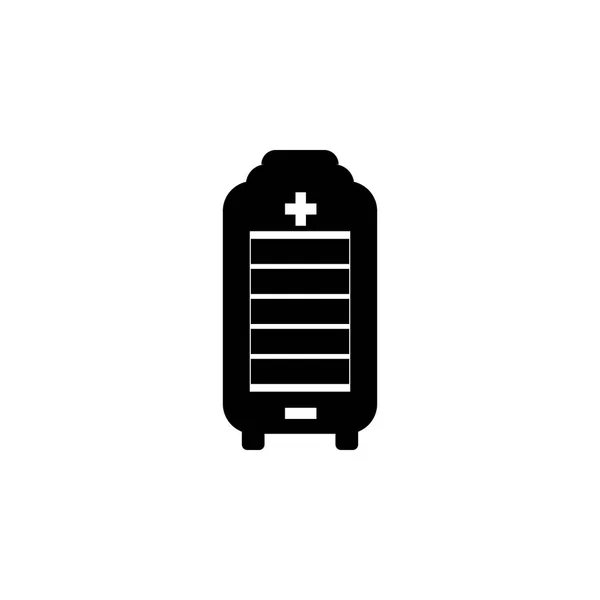 Icona Caricabatterie Solare Portatile Sfondo Bianco — Vettoriale Stock