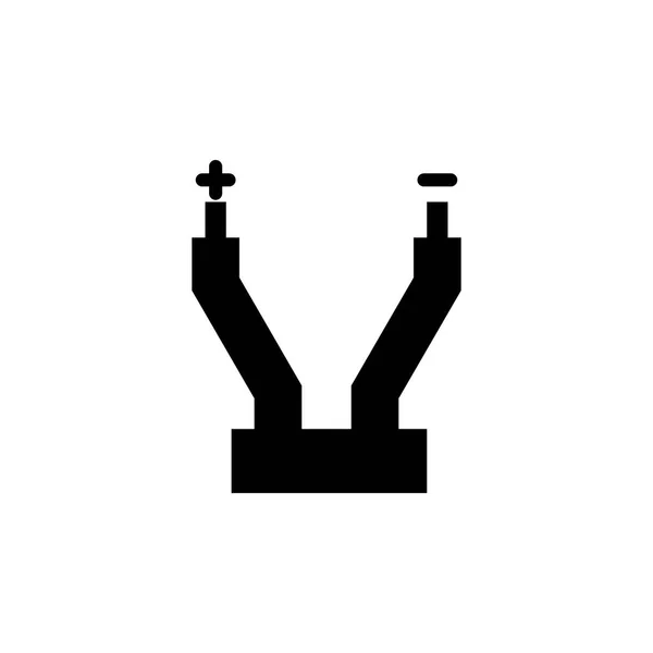 Icône Fil Électrique Sur Fond Blanc — Image vectorielle