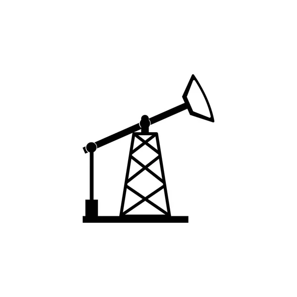 Значок Нефтяного Насоса Белом Фоне — стоковый вектор