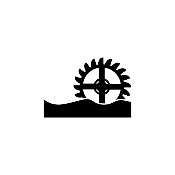 Водяний Млин Векторної Icon Знаки Символи Можуть Використовуватися Веб Логотип — стоковий вектор
