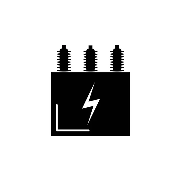 Elektrischer Transformator Auf Weißem Hintergrund — Stockvektor