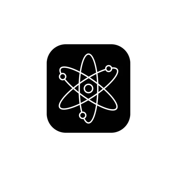 Atom Symbol Auf Weißem Hintergrund Zeichen Und Symbole Können Für — Stockvektor